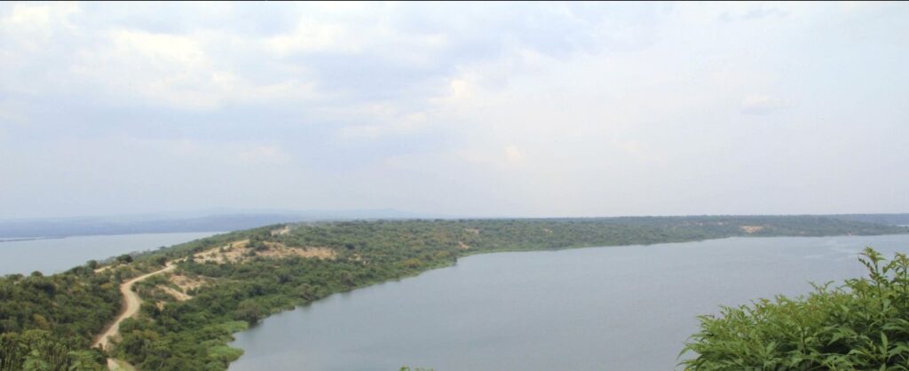 Travelers enjoying 3 Days Lake Mburo National Park Safari with zebras and lake views.